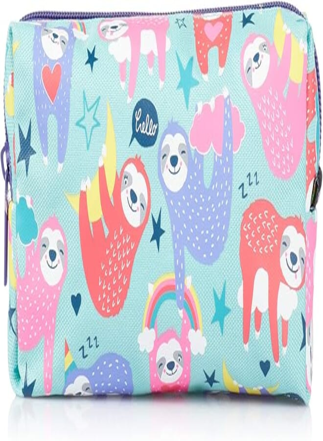 FSPC19222 Happy Sloths Pencil Case with Zipper - Multicolor